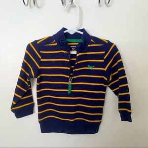 Carter’s 1/4 zip sweater blue and yellow striped